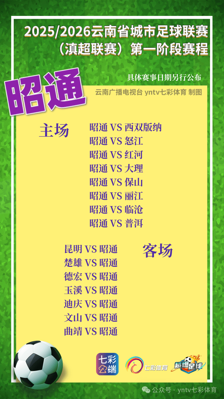 “滇超联赛”第一轮比赛抽签结果出炉，16州（市）主场场馆确认！