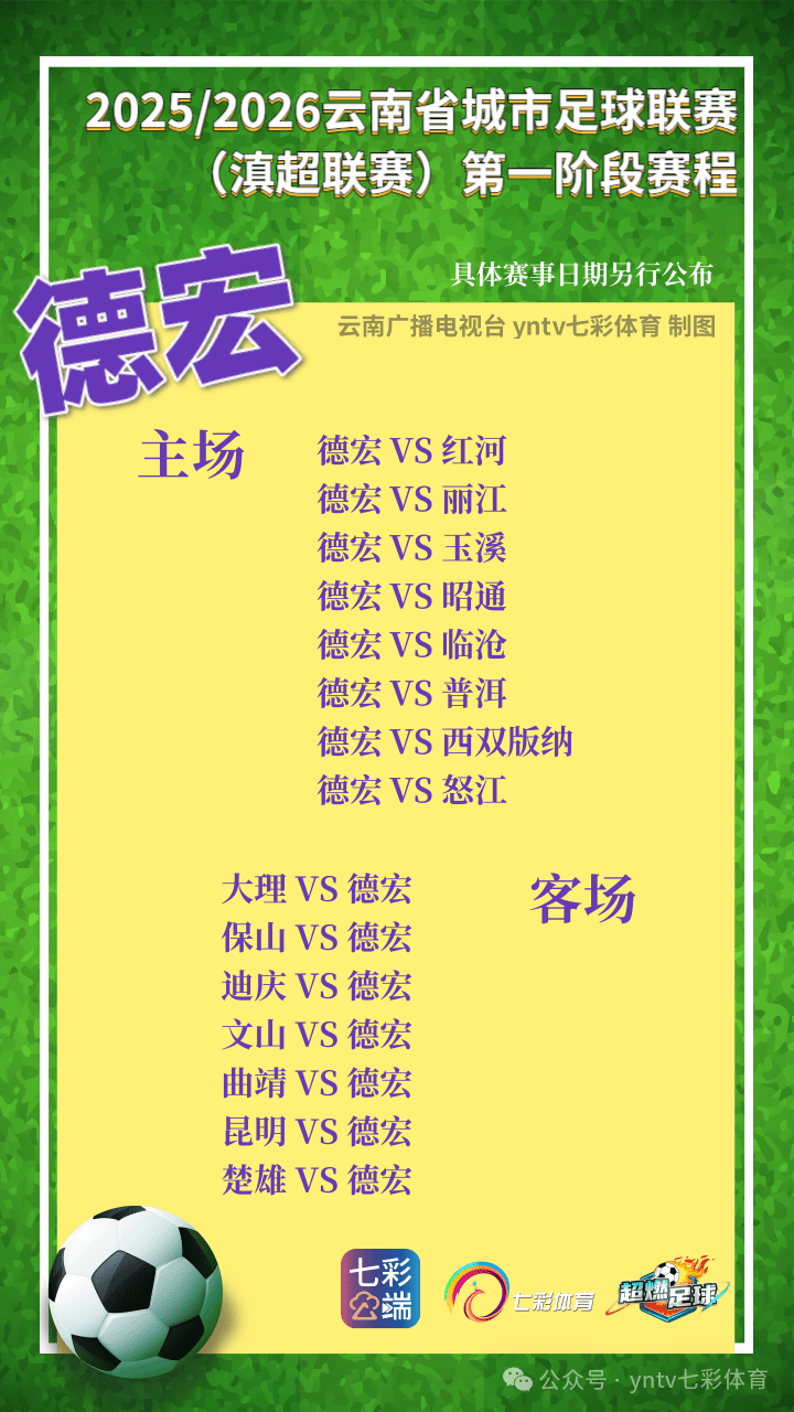 “滇超联赛”第一轮比赛抽签结果出炉，16州（市）主场场馆确认！