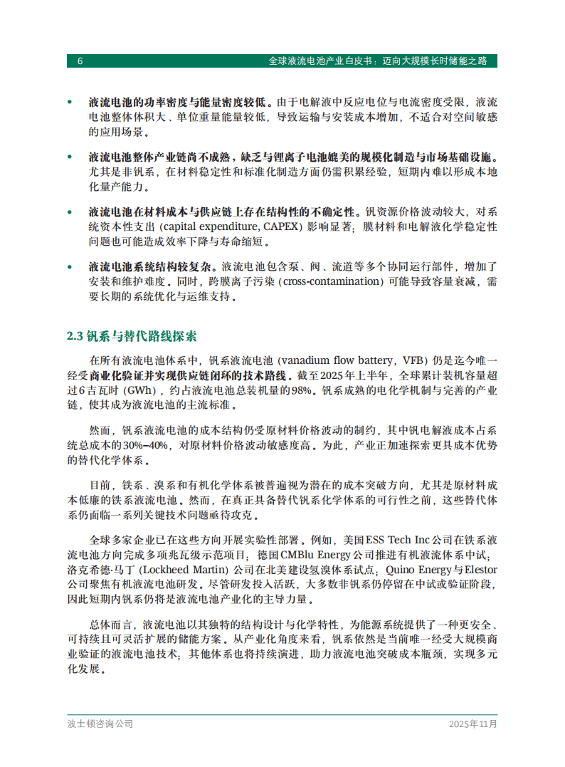 2025年全球液流电池产业白皮书